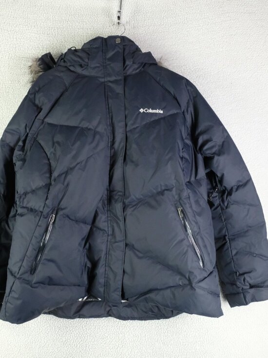 Columbia Jackets & Blazers - Columbia Winter Jacket Womens 2X Black Omni Heat Duck Down Fur Hood Pit Zip